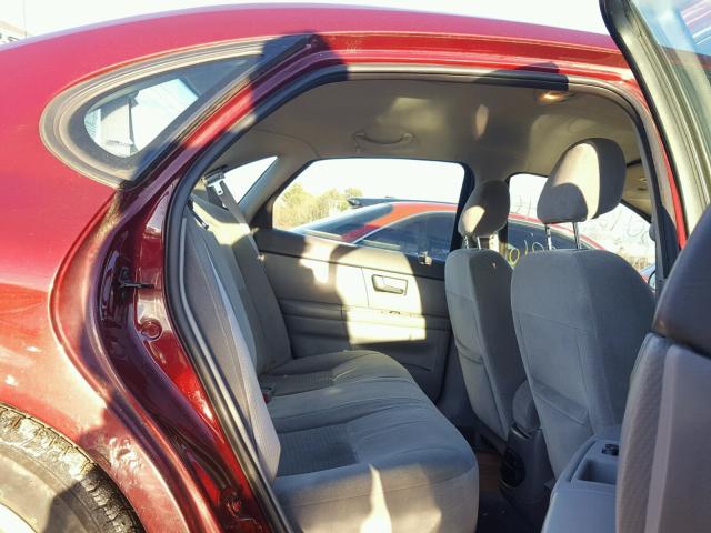 1FAFP53U36A163087 - 2006 FORD TAURUS SE MAROON photo 6