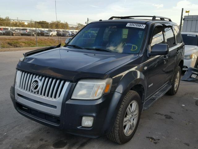 4M2CU87138KJ39645 - 2008 MERCURY MARINER PR GRAY photo 2