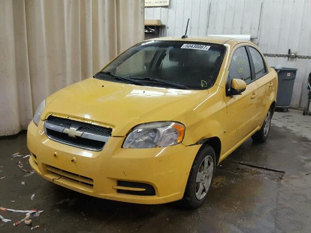 KL1TD56E79B621486 - 2009 CHEVROLET AVEO LS YELLOW photo 2