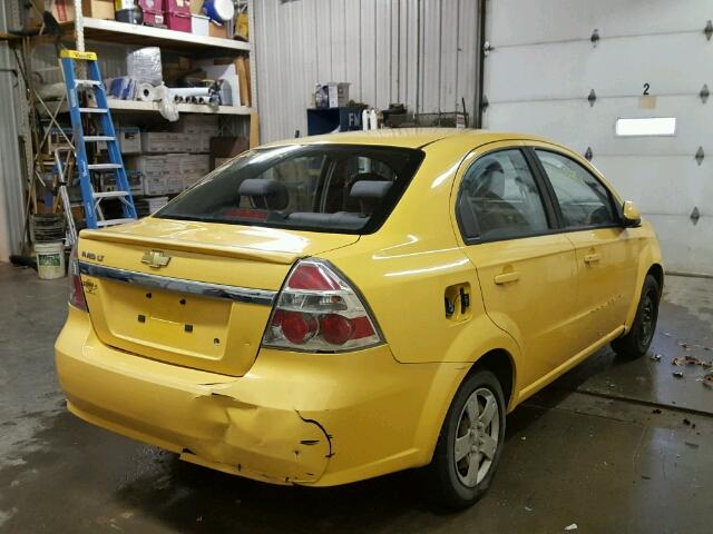 KL1TD56E79B621486 - 2009 CHEVROLET AVEO LS YELLOW photo 4