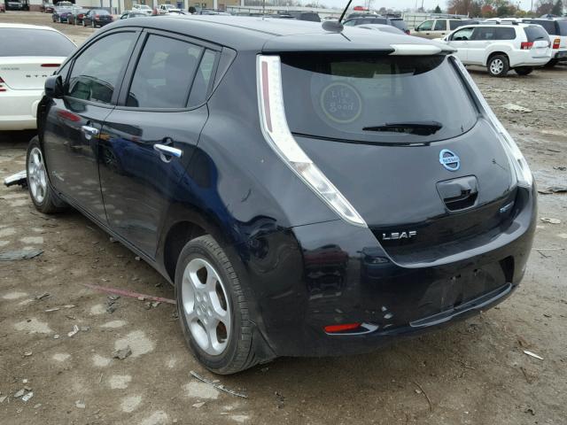 1N4AZ0CP2FC300025 - 2015 NISSAN LEAF S BLACK photo 3