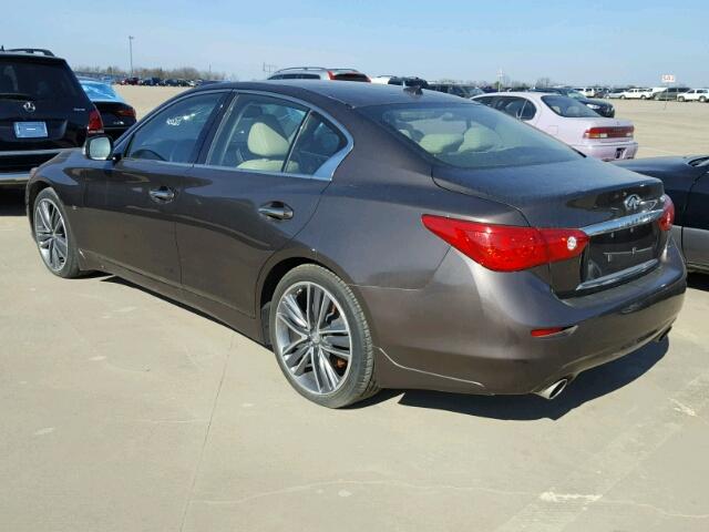 JN1BV7AP8EM679274 - 2014 INFINITI Q50 BASE BROWN photo 3