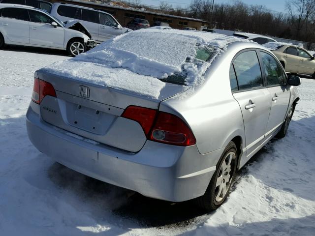 2HGFA16578H332977 - 2008 HONDA CIVIC LX SILVER photo 4