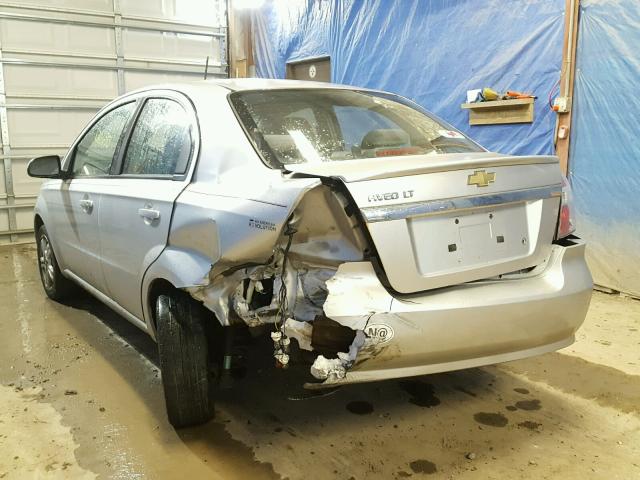 KL1TD5DE6BB176859 - 2011 CHEVROLET AVEO LS SILVER photo 3