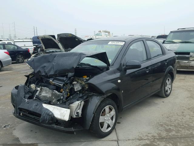 KL1TD56628B148782 - 2008 CHEVROLET AVEO BASE BLACK photo 2