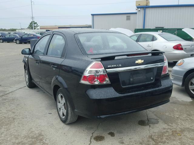 KL1TD56628B148782 - 2008 CHEVROLET AVEO BASE BLACK photo 3