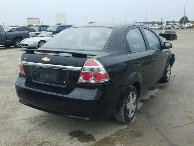 KL1TD56628B148782 - 2008 CHEVROLET AVEO BASE BLACK photo 4