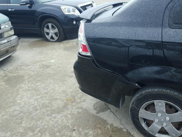 KL1TD56628B148782 - 2008 CHEVROLET AVEO BASE BLACK photo 9