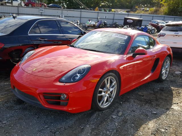 WP0AA2A84EK170147 - 2014 PORSCHE CAYMAN RED photo 2