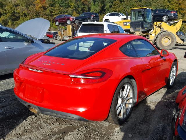 WP0AA2A84EK170147 - 2014 PORSCHE CAYMAN RED photo 4