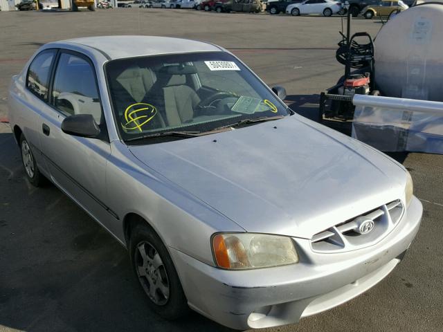 KMHCF35G11U155794 - 2001 HYUNDAI ACCENT L GRAY photo 1