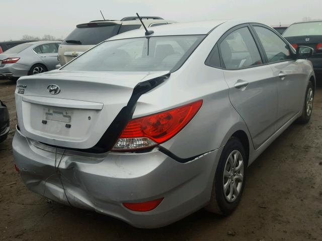 KMHCT4AE7DU460367 - 2013 HYUNDAI ACCENT GLS SILVER photo 4