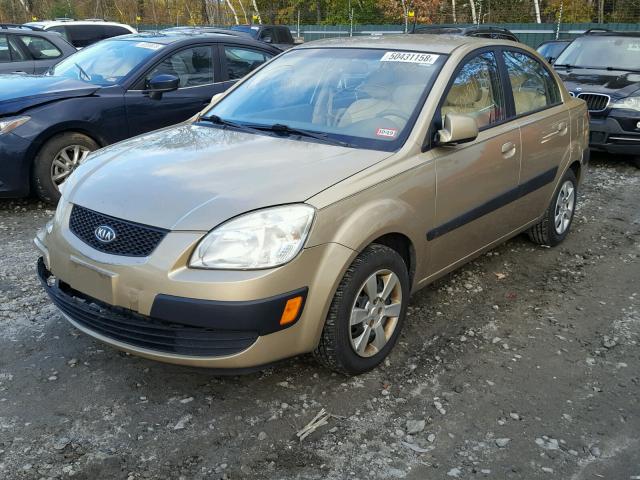 KNADE123976218670 - 2007 KIA RIO BASE TAN photo 2