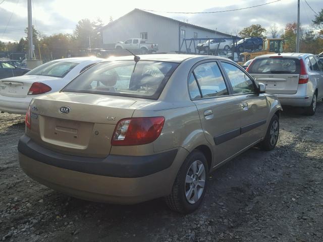 KNADE123976218670 - 2007 KIA RIO BASE TAN photo 4