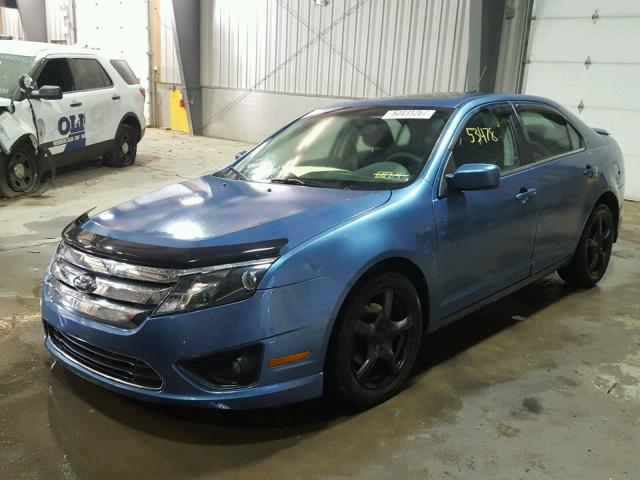 3FAHP0HA4AR238601 - 2010 FORD FUSION SE BLUE photo 2