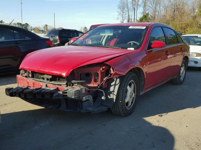 2G1WB55K989197529 - 2008 CHEVROLET IMPALA LS RED photo 2