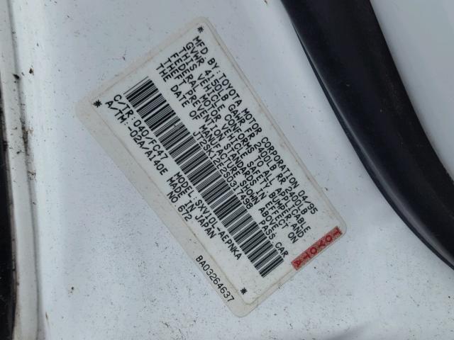 JT2SK12E2S0317498 - 1995 TOYOTA CAMRY LE თეთრი ფოტო 10