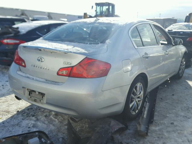 JNKBV61F28M267224 - 2008 INFINITI G35 SILVER photo 4