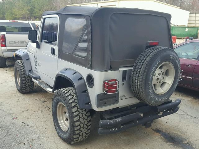 1J4FA39SX5P381295 - 2005 JEEP WRANGLER X SILVER photo 3