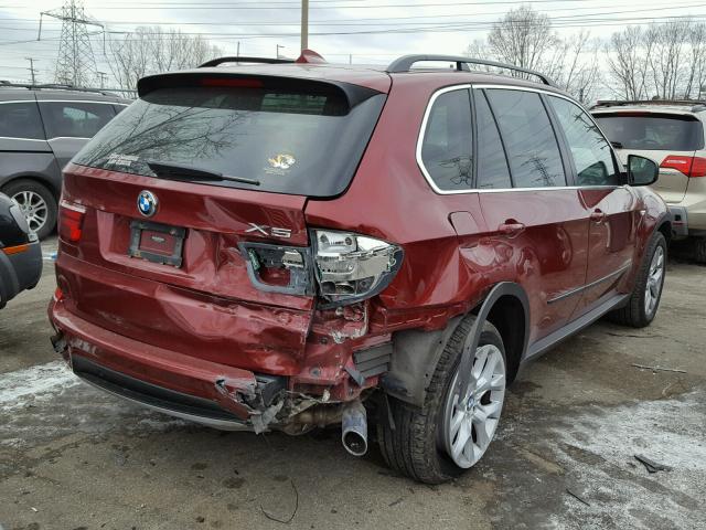 5UXZV4C58D0G54873 - 2013 BMW X5 XDRIVE3 BURGUNDY photo 4