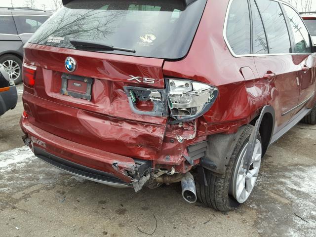 5UXZV4C58D0G54873 - 2013 BMW X5 XDRIVE3 BURGUNDY photo 9