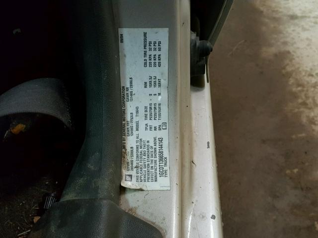 1GCDT136658144143 - 2005 CHEVROLET COLORADO TAN photo 10