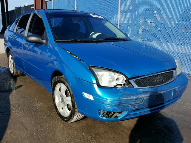 1FAHP34N77W211277 - 2007 FORD FOCUS ZX4 BLUE photo 1