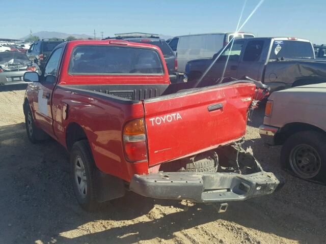 5TENL42N02Z081324 - 2002 TOYOTA TACOMA RED photo 3