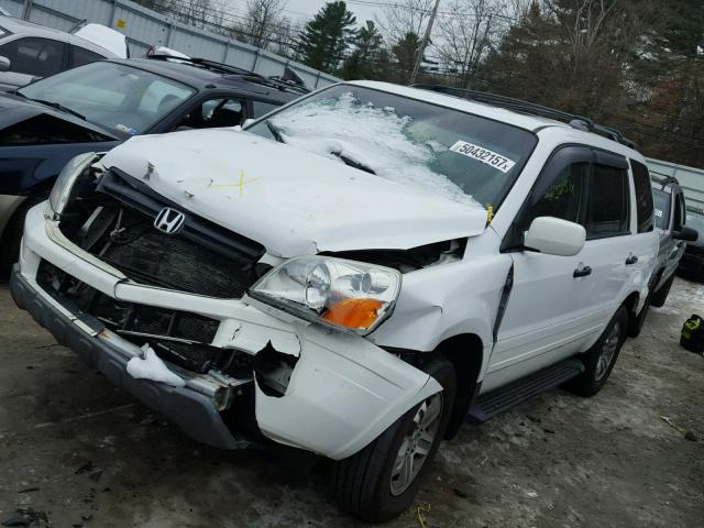 2HKYF18715H566235 - 2005 HONDA PILOT EXL WHITE photo 2