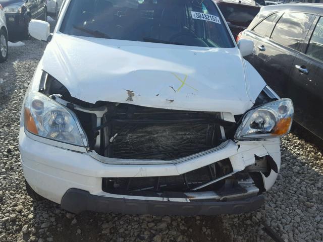 2HKYF18715H566235 - 2005 HONDA PILOT EXL WHITE photo 7