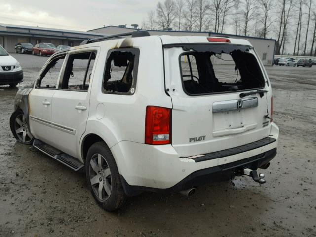 5FNYF4H99CB047870 - 2012 HONDA PILOT TOUR WHITE photo 3