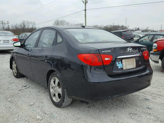 KMHDU46D57U227951 - 2007 HYUNDAI ELANTRA GL BLACK photo 3