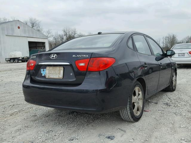 KMHDU46D57U227951 - 2007 HYUNDAI ELANTRA GL BLACK photo 4