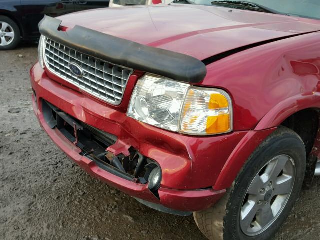 1FMDU75W94UB84280 - 2004 FORD EXPLORER L RED photo 9