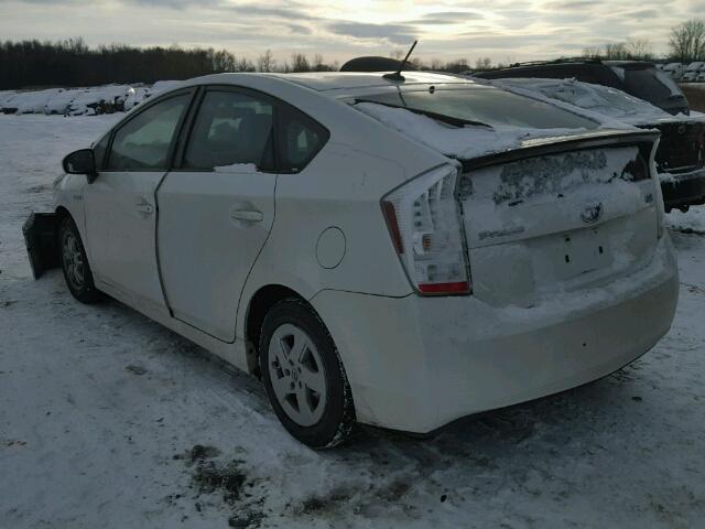 JTDKN3DU0A1266347 - 2010 TOYOTA PRIUS WHITE photo 3