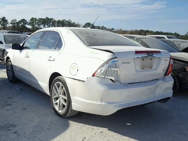 3FAHP0JA0AR321372 - 2010 FORD FUSION SEL WHITE photo 3