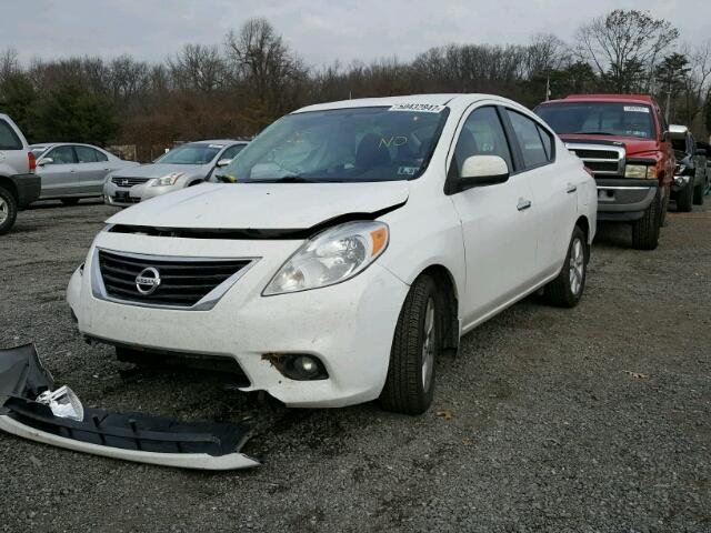 3N1CN7AP0DL851777 - 2013 NISSAN VERSA S WHITE photo 2