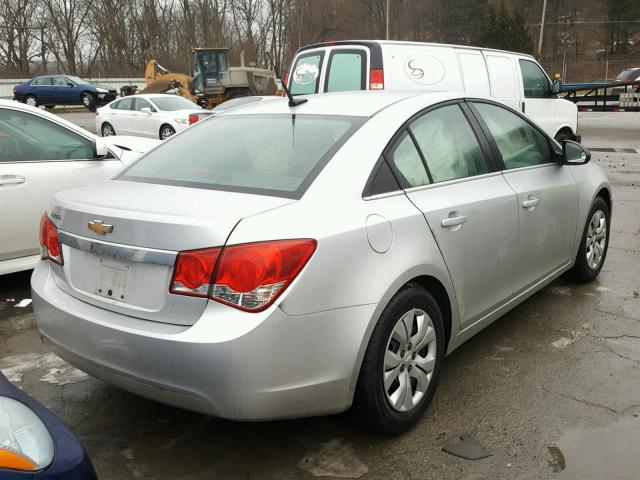 1G1PC5SH1C7398295 - 2012 CHEVROLET CRUZE LS SILVER photo 4