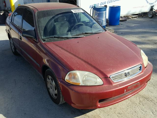 1HGEJ6574VL007763 - 1997 HONDA CIVIC LX RED photo 1