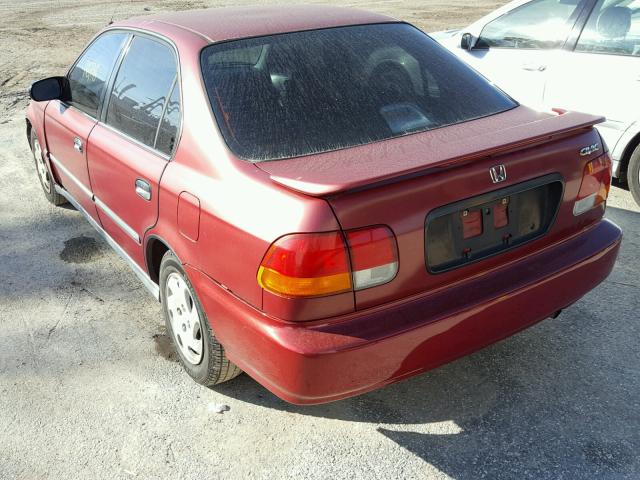 1HGEJ6574VL007763 - 1997 HONDA CIVIC LX RED photo 3