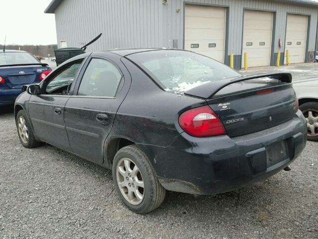 1B3ES56CX5D256940 - 2005 DODGE NEON SXT BLACK photo 3