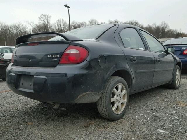 1B3ES56CX5D256940 - 2005 DODGE NEON SXT BLACK photo 4