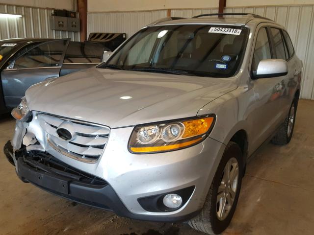 5NMSK4AG5AH375602 - 2010 HYUNDAI SANTA FE L SILVER photo 2