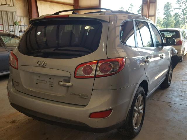 5NMSK4AG5AH375602 - 2010 HYUNDAI SANTA FE L SILVER photo 4