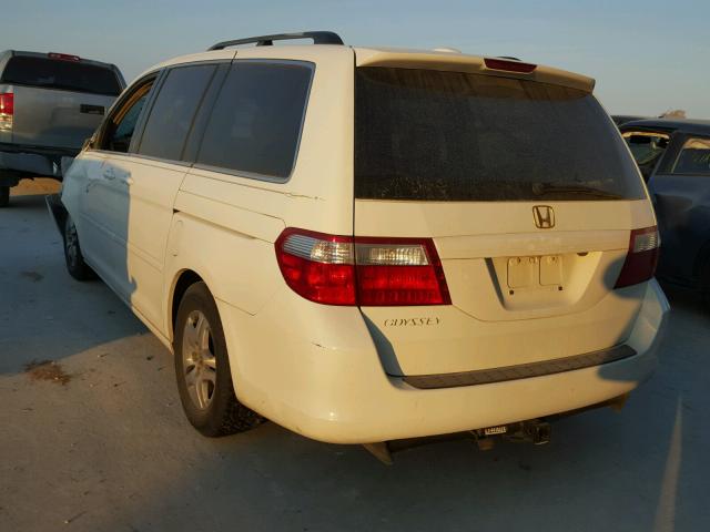 5FNRL38706B090021 - 2006 HONDA ODYSSEY EX WHITE photo 3