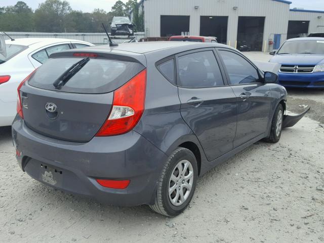 KMHCT5AE7DU086588 - 2013 HYUNDAI ACCENT GLS CHARCOAL photo 4