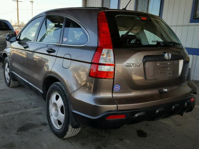 5J6RE383X9L003499 - 2009 HONDA CR-V LX BROWN photo 3