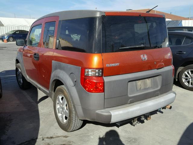 5J6YH28664L039559 - 2004 HONDA ELEMENT EX ORANGE photo 3