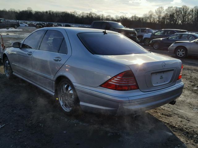 WDBNG76J35A454558 - 2005 MERCEDES-BENZ S 600 SILVER photo 3