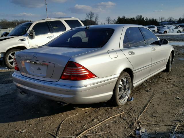 WDBNG76J35A454558 - 2005 MERCEDES-BENZ S 600 SILVER photo 4